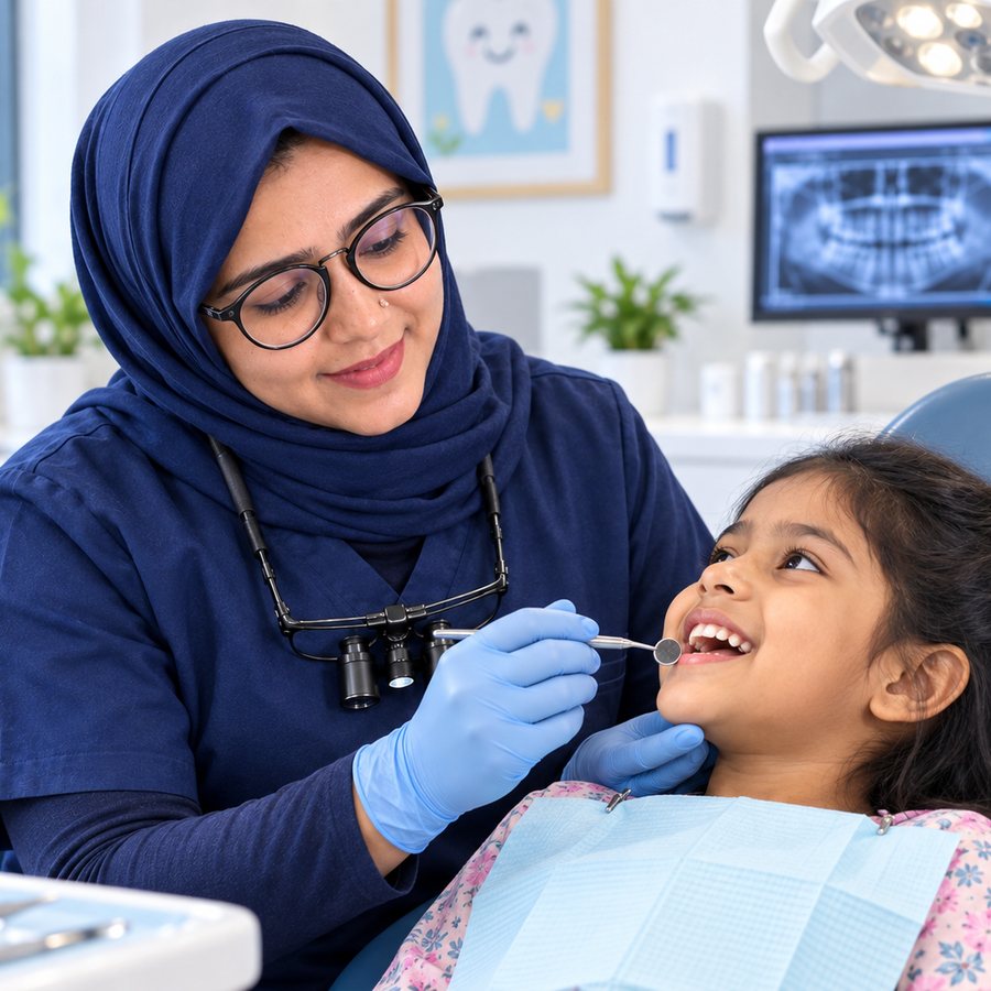 Noman's Dental Care team and patient
